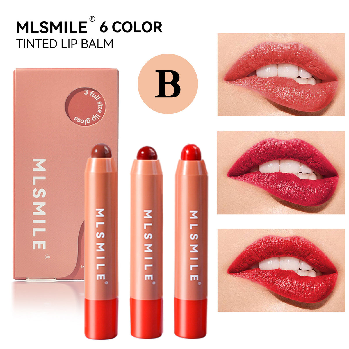 Moisturizing Lipstick Lip/cheek Dual-use 6 Colors Long-lasting Moisturizing