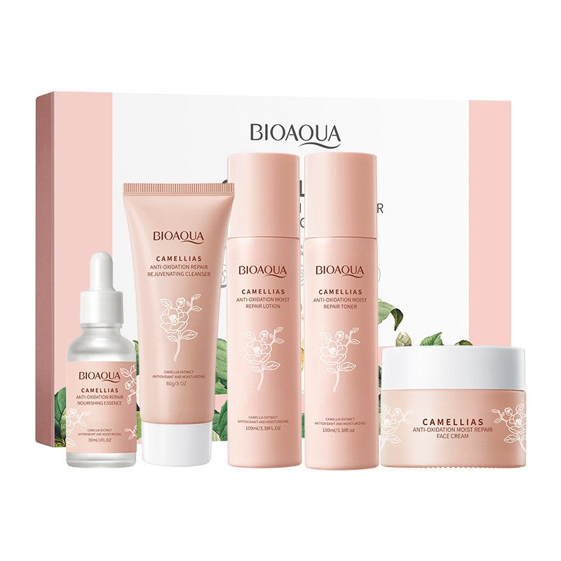 Camellia Antioxidant Skin Care Gift Set Hydrating Repair 5pcs Anti-Aging Product