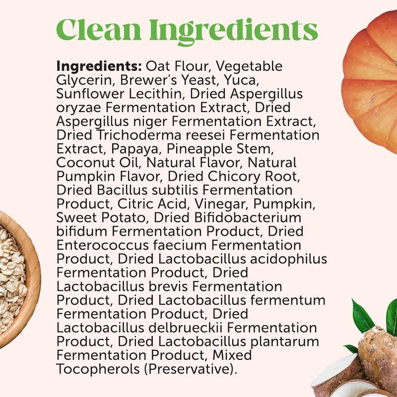 Dog Probiotics for Gut Health & Diarrhea Relief with Prebiotics, Pumpkin Flavor