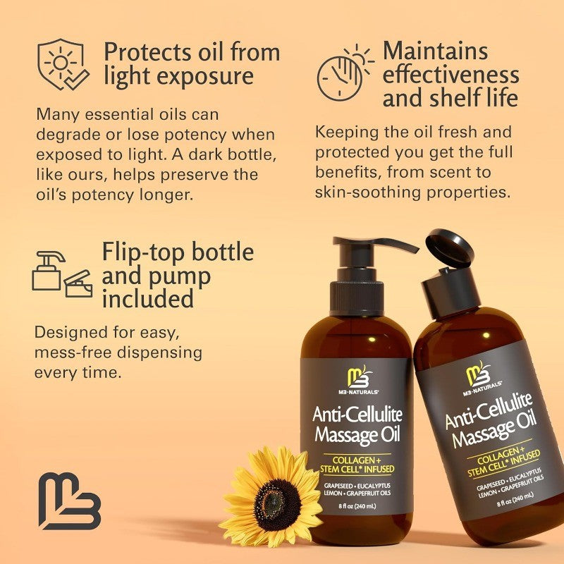 Firming Body Massage Oil with Collagen for Skin Hydration Texture Improvement