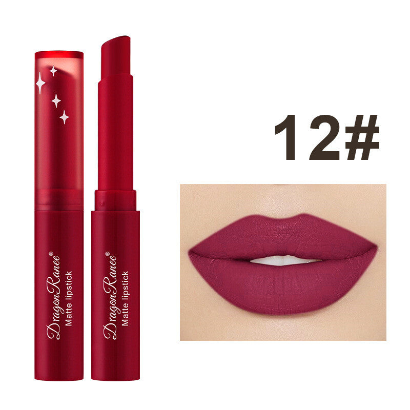 Matte Velvet Lipstick & Lip Liner - Nude & Red Waterproof Long lasting