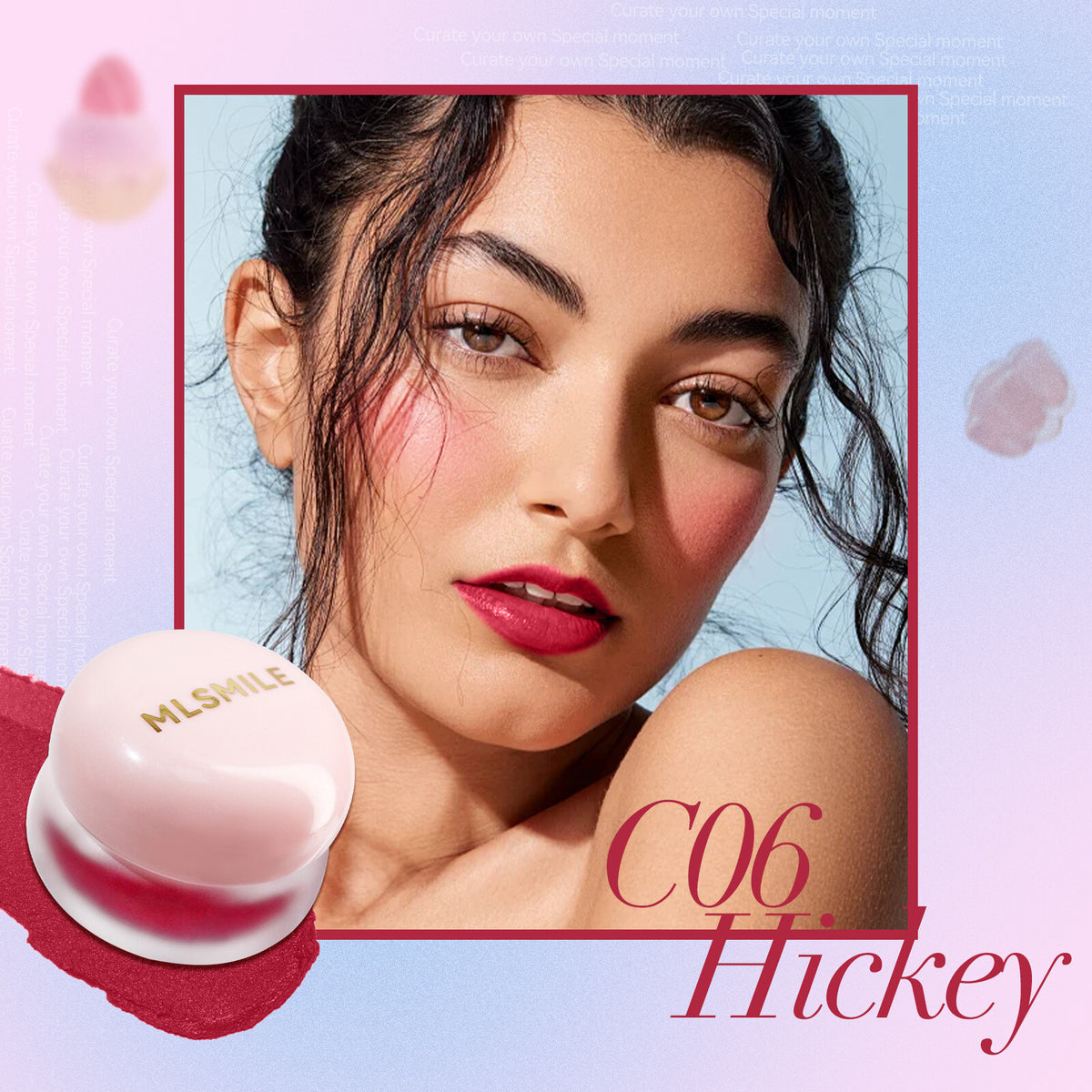 Matte Velvet Lip Gloss 6 Colors 2in1 Jelly lip mud powder blusher cream Lipstick