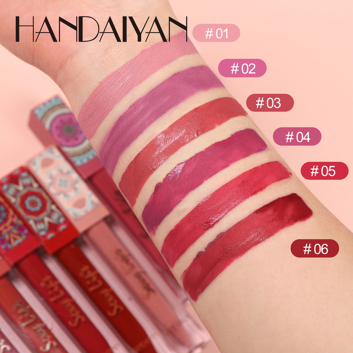 Bohemian Matte Liquid Lipstick Set - Velvet Long Lasting Non-Stick Lip Gloss