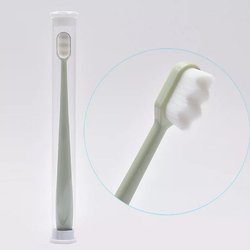 软毛牙刷万根毛竹炭毛超细加密刷毛独立管装家用护龈牙刷超纳米级