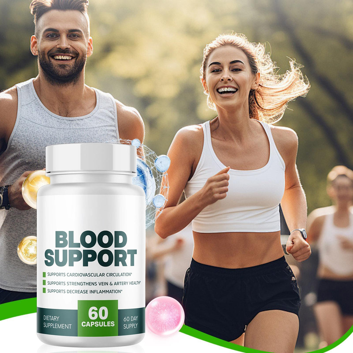 Healthy Flow Blood Support, Cardiovascular Circulation - 60 Capsules Genuine