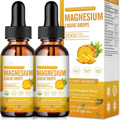 2Pack Magnesium Complex Supplement for Sleep Support Muscle Recovery and Energy