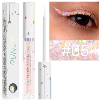 Long-lasting Shiny Glitter Liquid Eyeliner With 18 Colours Sequined eyeliner