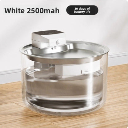PetFlow Stainless Steel Cat Water Fountain, Cordless Auto Circulation Large