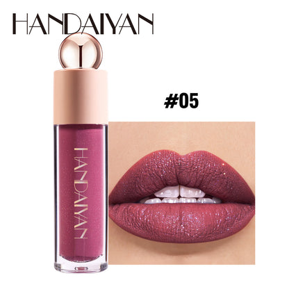 8-Color Shimmer Lip Gloss - Velvet Matte & Glossy, Moisturizing Liquid Lipstick