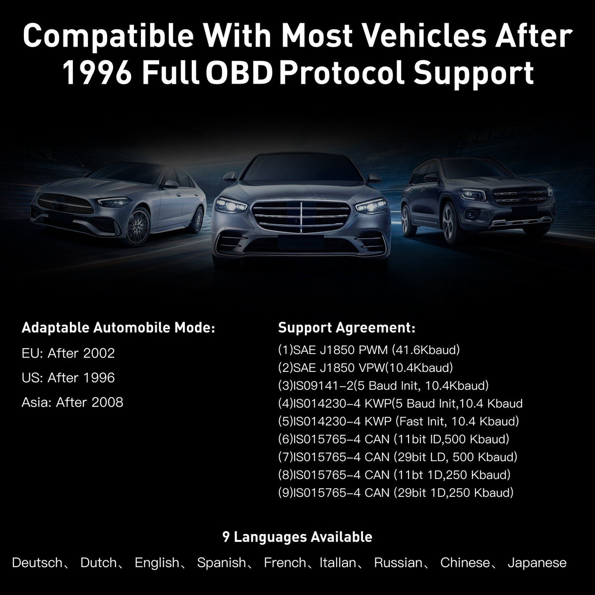 2025 New Model OBD Car Fault Diagnostic Service Tools Code Readers Scanners