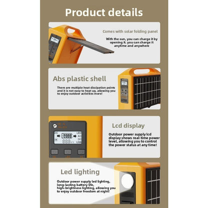 100W Solar Power Station Lightweight Portable for Outdoor Emergency Use