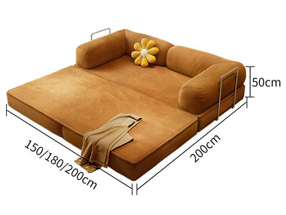 Floor Couch Compression Convertible Floor Sofa Beds with 2 Pillows 200*100*75