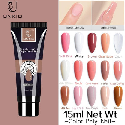 Poly Acryl Gel Nail Polish 15ml Semi Permanent Builder Extension Gel For Nails