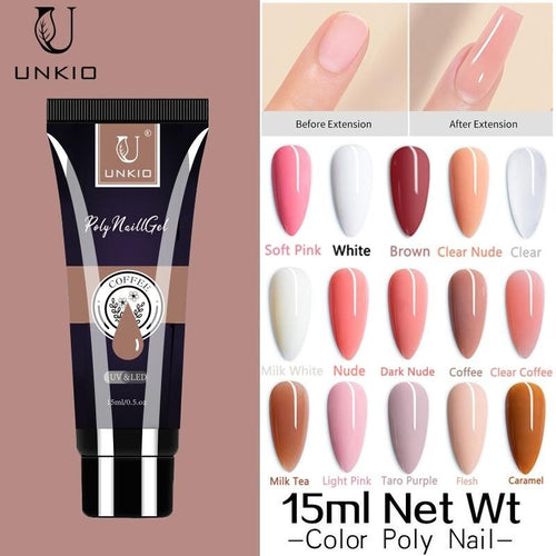 Poly Acryl Gel Nail Polish 15ml Semi Permanent Builder Extension Gel For Nails