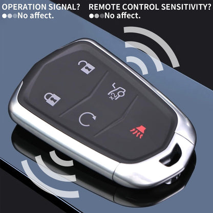 5 Button Car Key Fob Shell Pad Cover for Cadillac Keyless Entry Remote Pad Cover