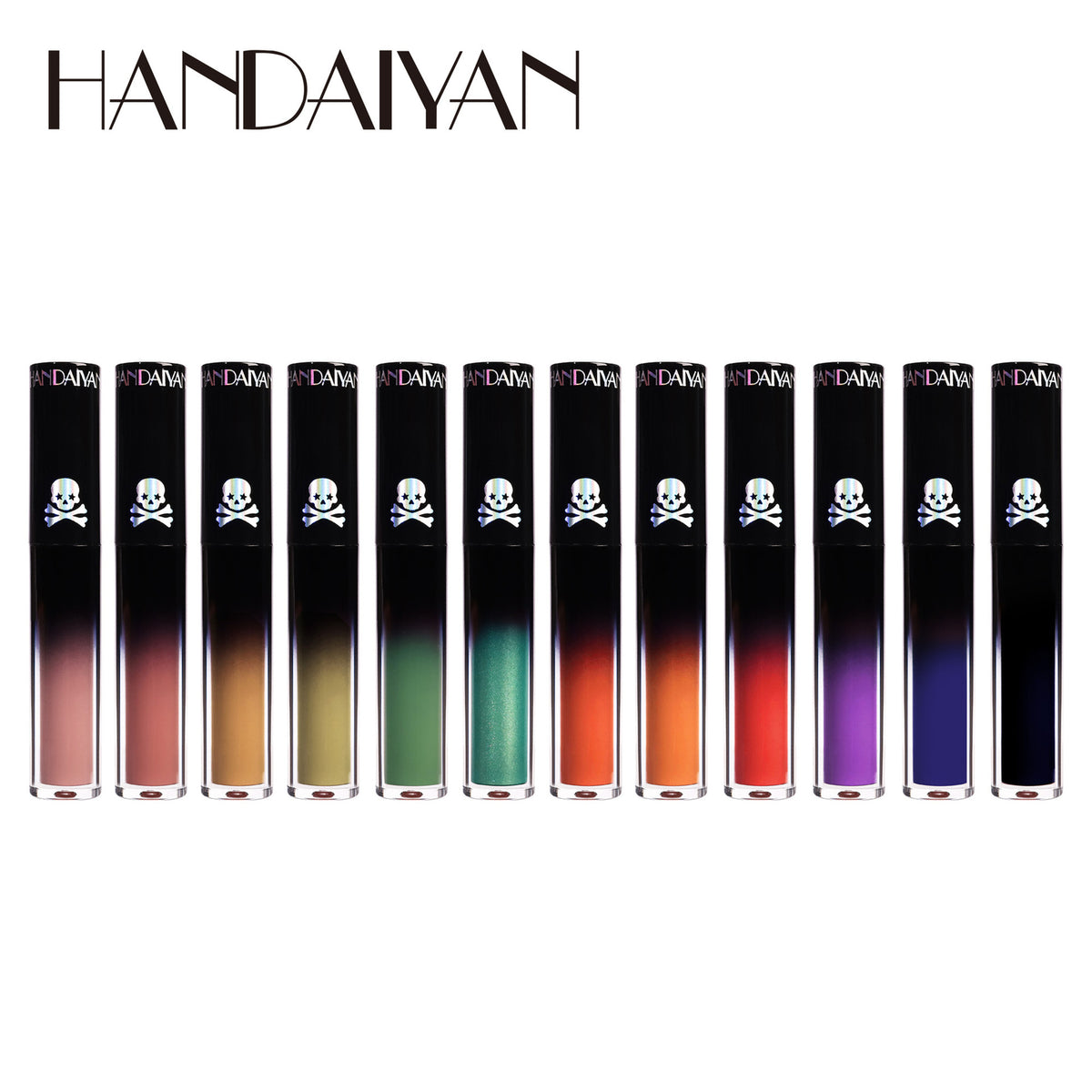 Gothic Lip Gloss Halloween Dark Matte Lip Glaze Vampire Stain Black Purple Green