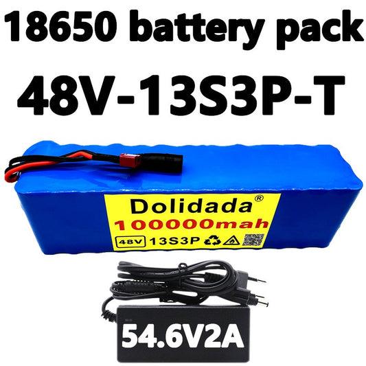 48V 25Ah 13S3P Li-ion Battery Pack for E-Bike Electric Scooter BMS