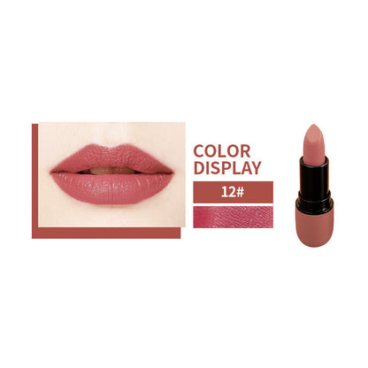 12-Color Bullet Lipstick ✨ Velvet Matte Finish 💋 Transfer-Resistant & Creamy