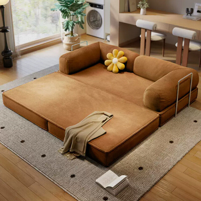 Floor Couch Compression Convertible Floor Sofa Beds with 2 Pillows 200*100*75
