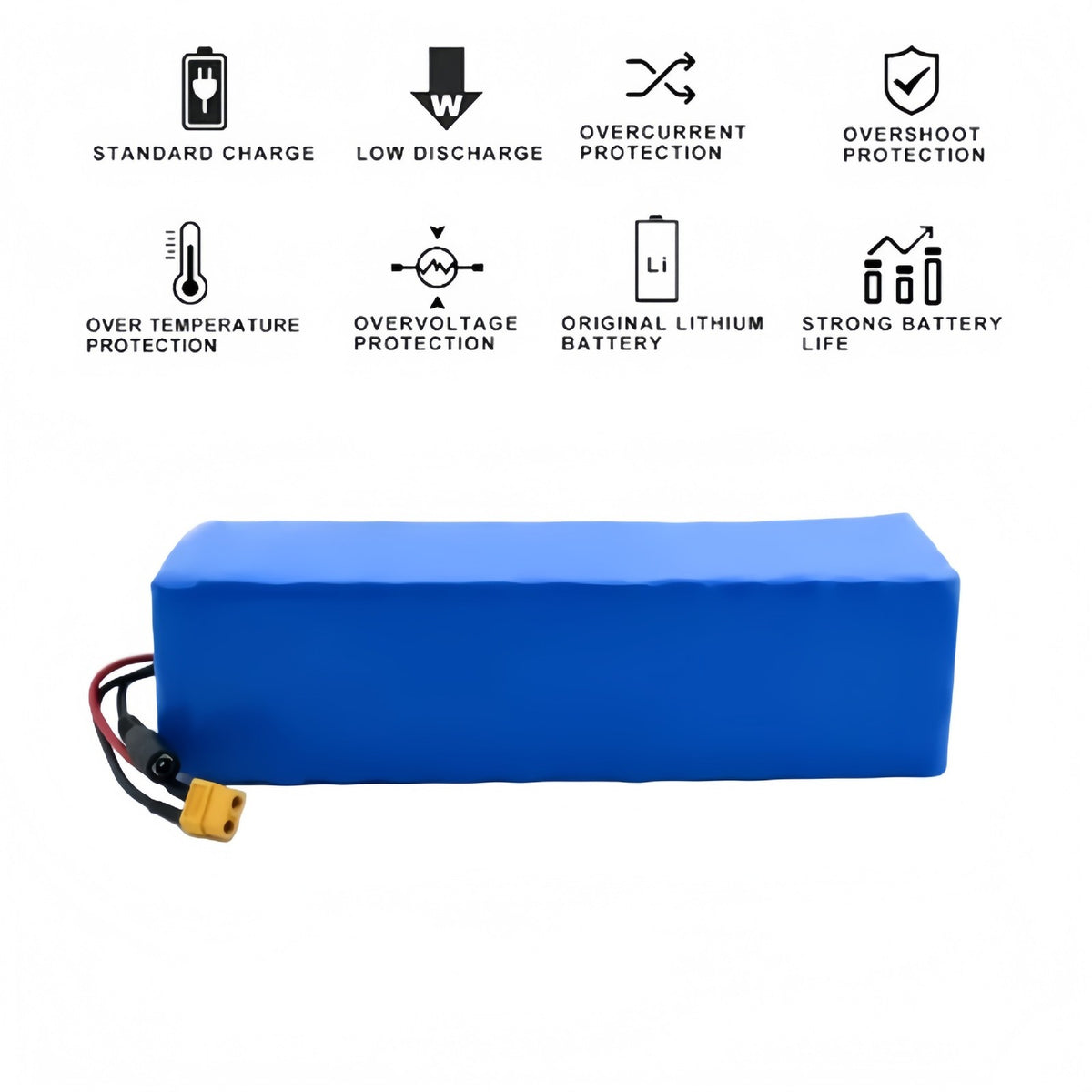 13S4P 48V 50Ah Li-ion Battery Pack w/BMS, for Electric Scooter Bike