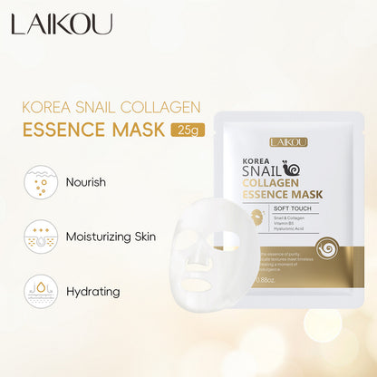 5pcs/set Skin Care Skin Masks Moisturizing Cleansing Korean Snail Mucin Mask