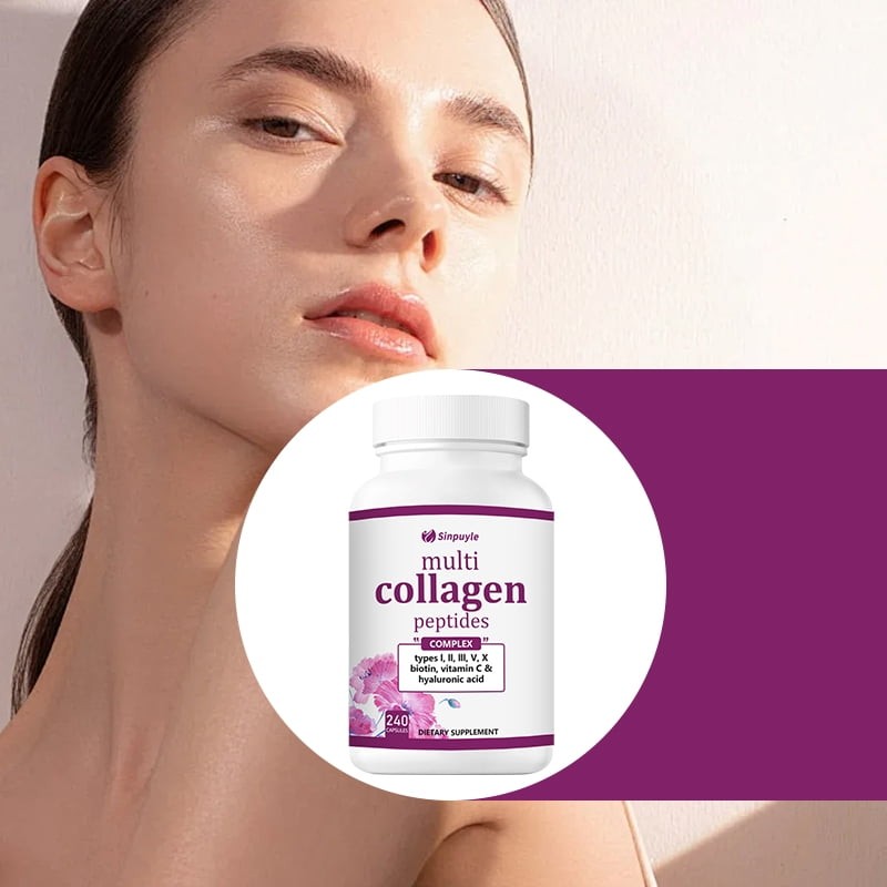 Sinpuyle Multi Collagen Peptides Complex Daily Collagen Supplement Capsules