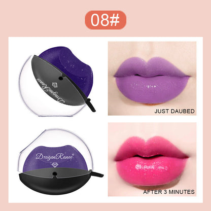 Lip-Shaped Color-Changing Lipstick - Pearl Shimmer & Long Lasting Easy to Color