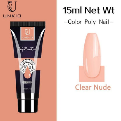 15ml Nude Quick Extension Poly Nail Gel Soak Off Nail Art Gel Acrylic Gel Polish