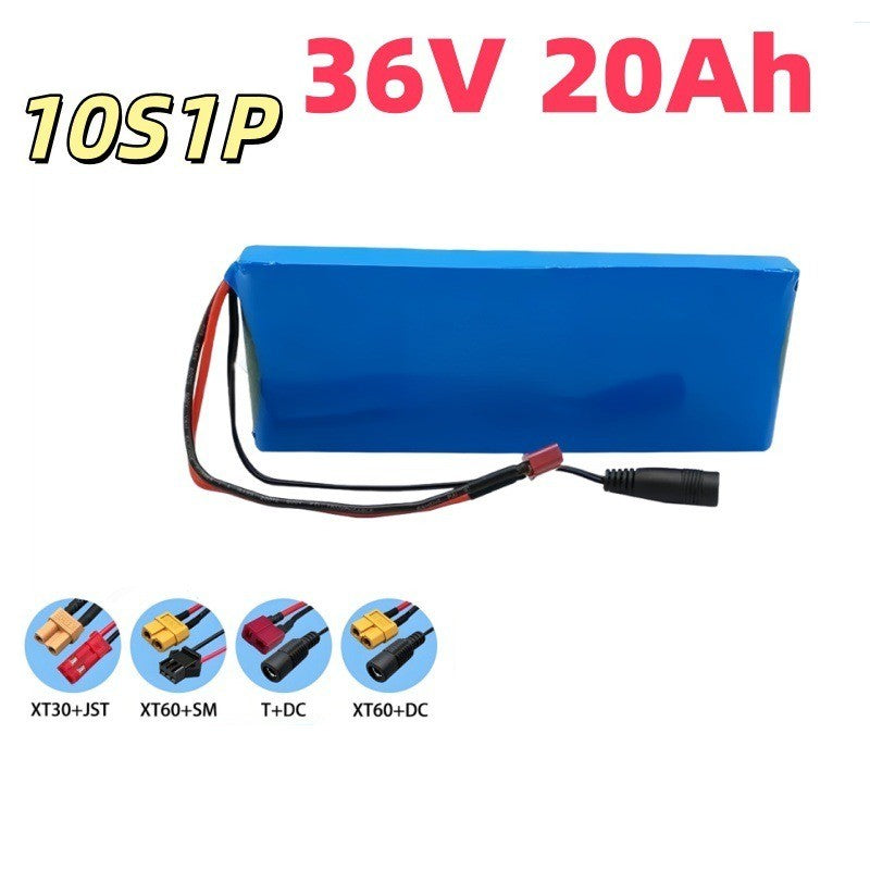36V 20Ah Li-ion Battery Pack 10S1P w/BMS, for Electric Bicycle E-bike Scooter