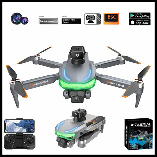 Camera Drones 4K HD Three Camera GPS Aerial Photography Foldable with 3 Battery