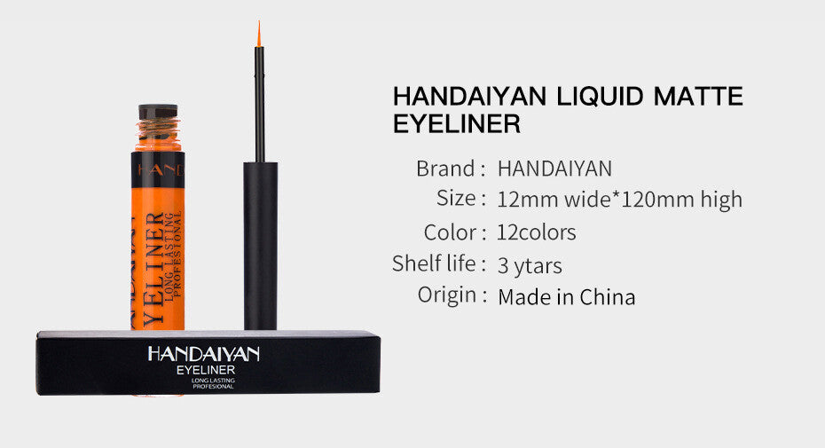 42-Color Matte Eyeliner Longwear, Waterproof, No Smudging Waterproof Makeup