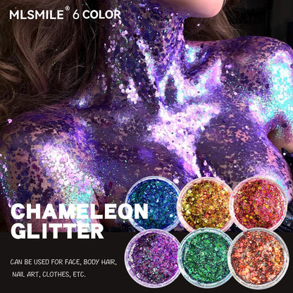 Chameleon Glitter Gel Eyeshadow Halloween Cosplay Face Body Makeup Eye shadow