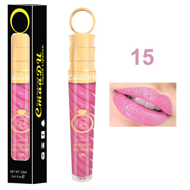 20 Colors 12ML Chili Lip Gloss - Matte/Shimmer, Waterproof, Twist Design