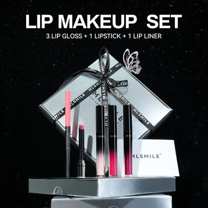 Sliver Gift Box 5PCS/set Matte Waterproof Long Lasting Lip Gloss Makeup