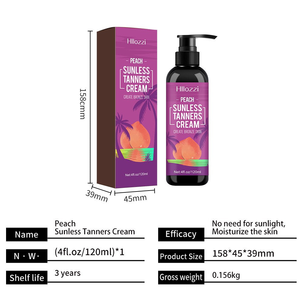 Carrot Watermelon Peach Self-Tanning Gel - Waterproof, Long-Lasting Bronze
