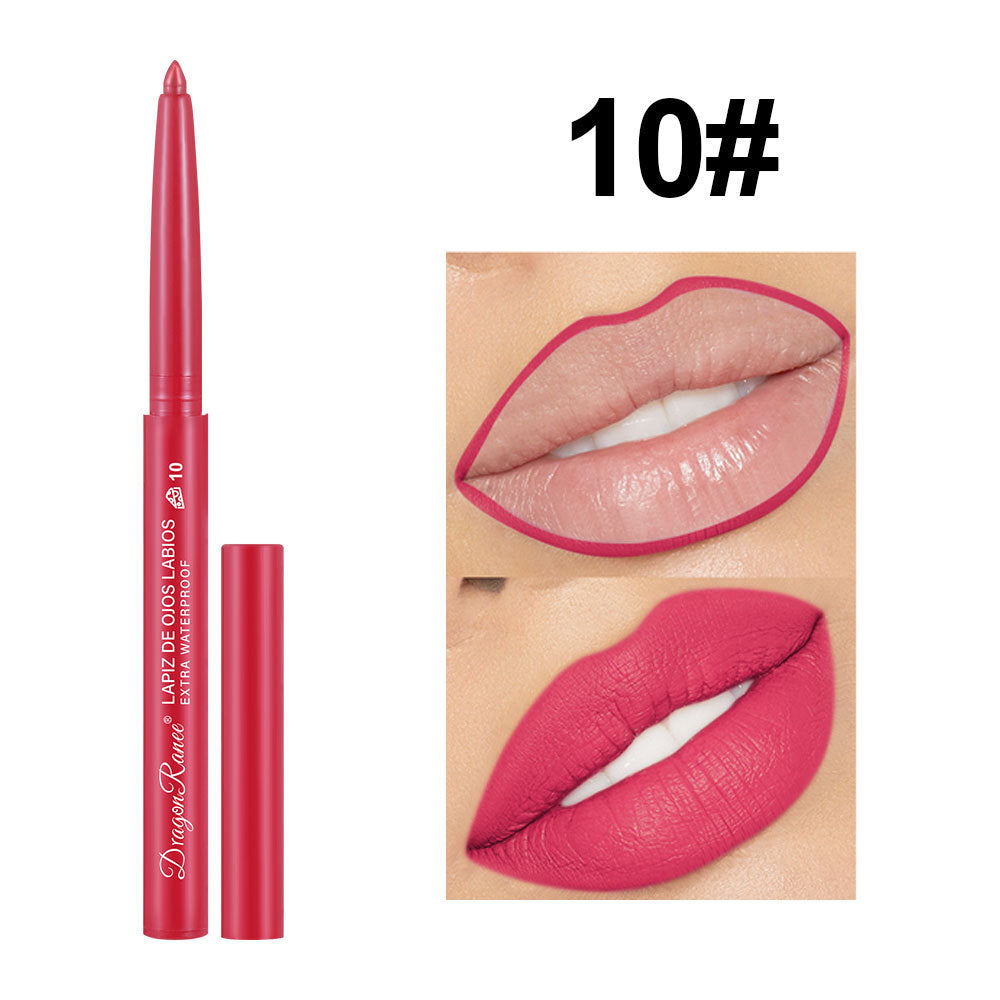 12 colors 1g Matte Lip Liner & Lipstick - Velvet Rosewood & Pink Waterproof