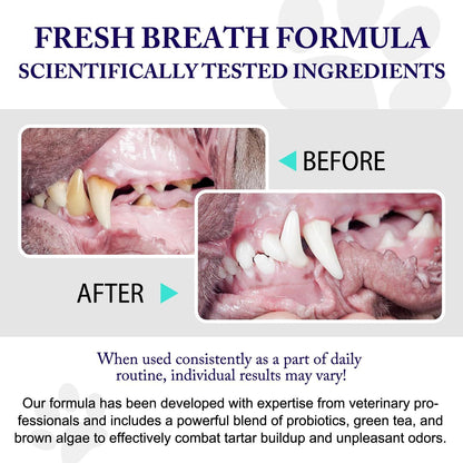 Dog Dental Care Powder Reduces Plaque Tartar and Bad Breath for Oral Health