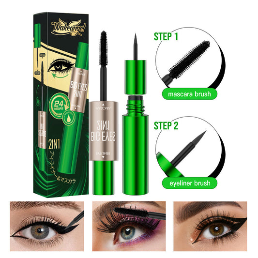 2-in-1 Double-Ended Mascara - Lengthening & Volumizing, Smudge-Proof Waterproof