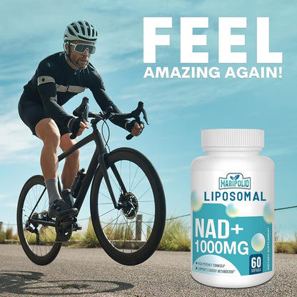 Liposomal NAD+ Supplement 1000mg for Energy, Brain Function & DNA Support