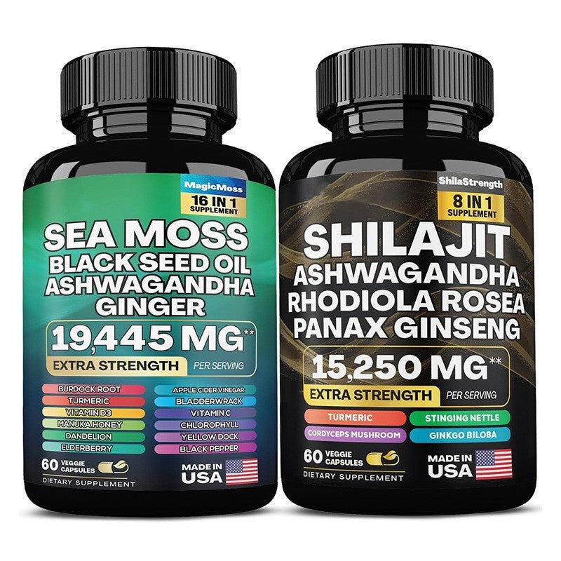Nori Seaweed Capsules Iodine Rich Supplement for Thyroid Mineral Support