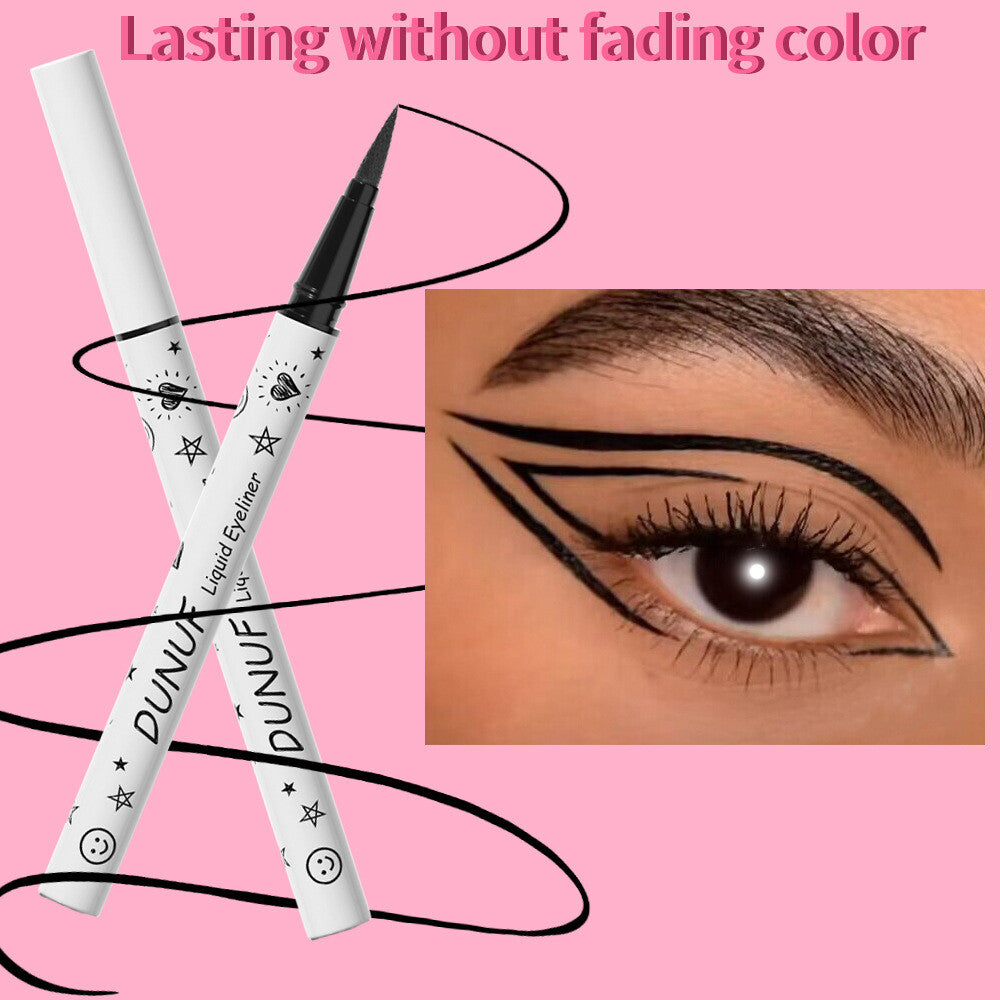 12-Color Liquid Eyeliner - Waterproof, Quick-Dry, Smudge-Proof Makeup for Women