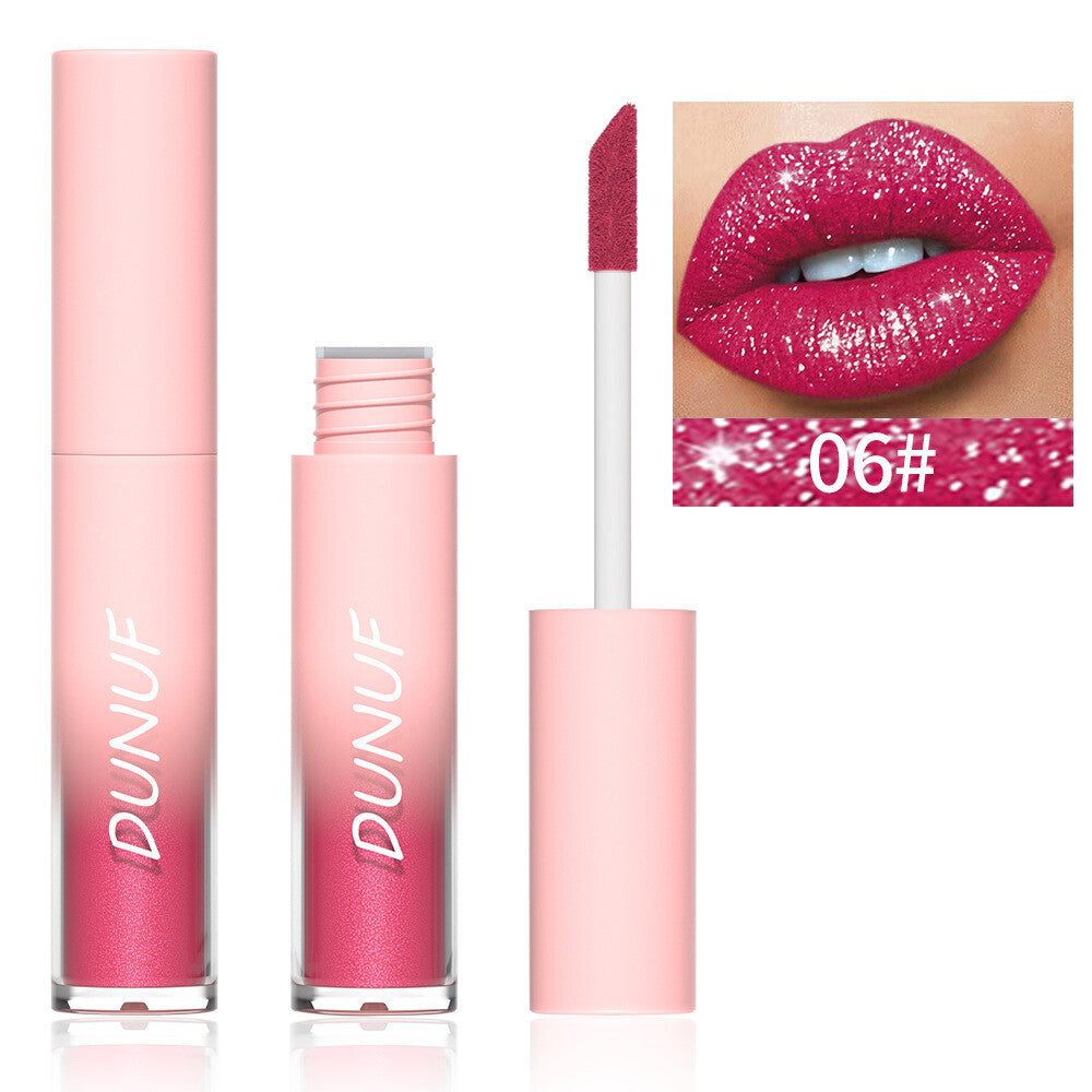18-Color Diamond Lip Gloss - Glitter Shine, Waterproof, Long Lasting Vagen