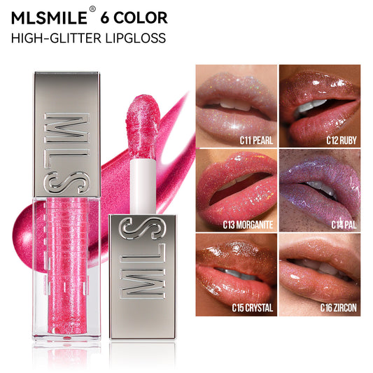 Shimmer Lip Gloss Diamond Glitter Liquid Lipstick Waterproof Long lasting Tint