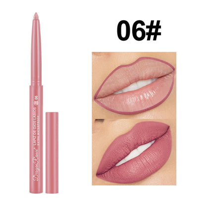 12 colors 1g Matte Lip Liner & Lipstick - Velvet Rosewood & Pink Waterproof