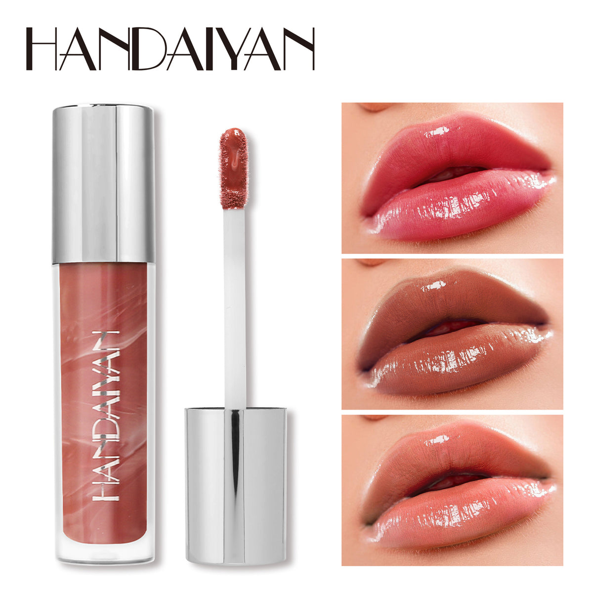 Marble Vein Lip Gloss - Hydrating Liquid Lipstick, Moisturizing Shine