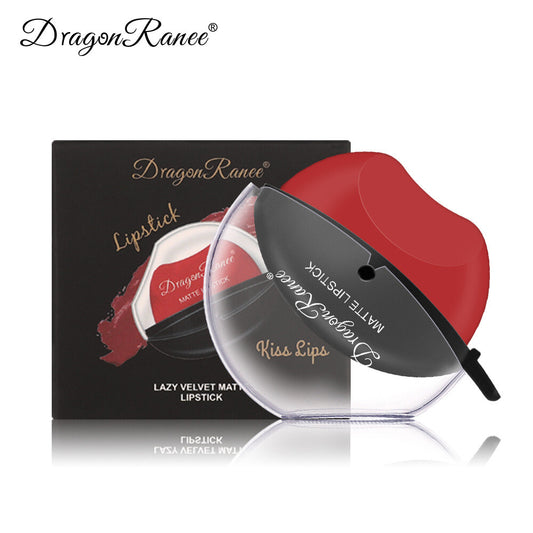 Lip-Shaped Matte Velvet Lipstick - Long Lasting Red (Easy Apply) Waterproof