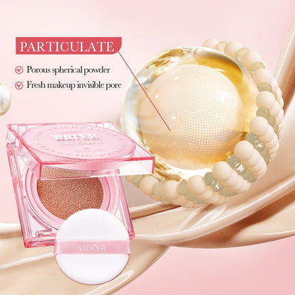 Glass Skin Cushion BB Cream - Full Coverage, 3D Contour, Tone-Up & Hydra-Glow