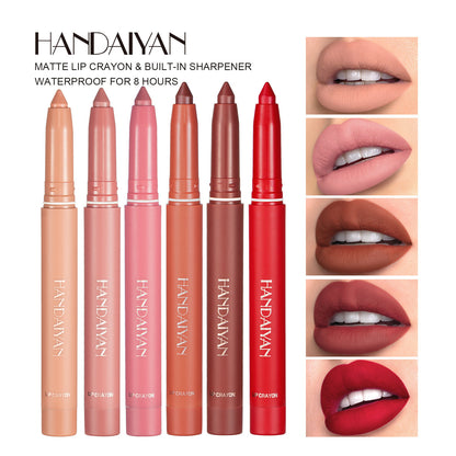 Lipstick Pencil Waterproof Non Stick Cup Matte Lipliner Thread Hook Lip Marker