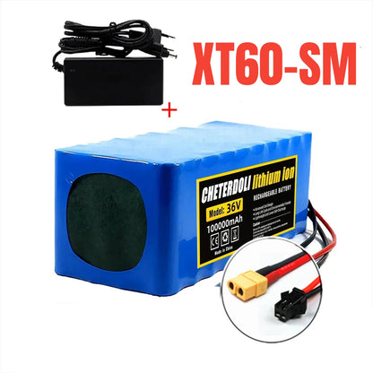 10S4P 36V 100Ah Electric Scooter Rechargeable Li-ion Battery Pack for E-bike