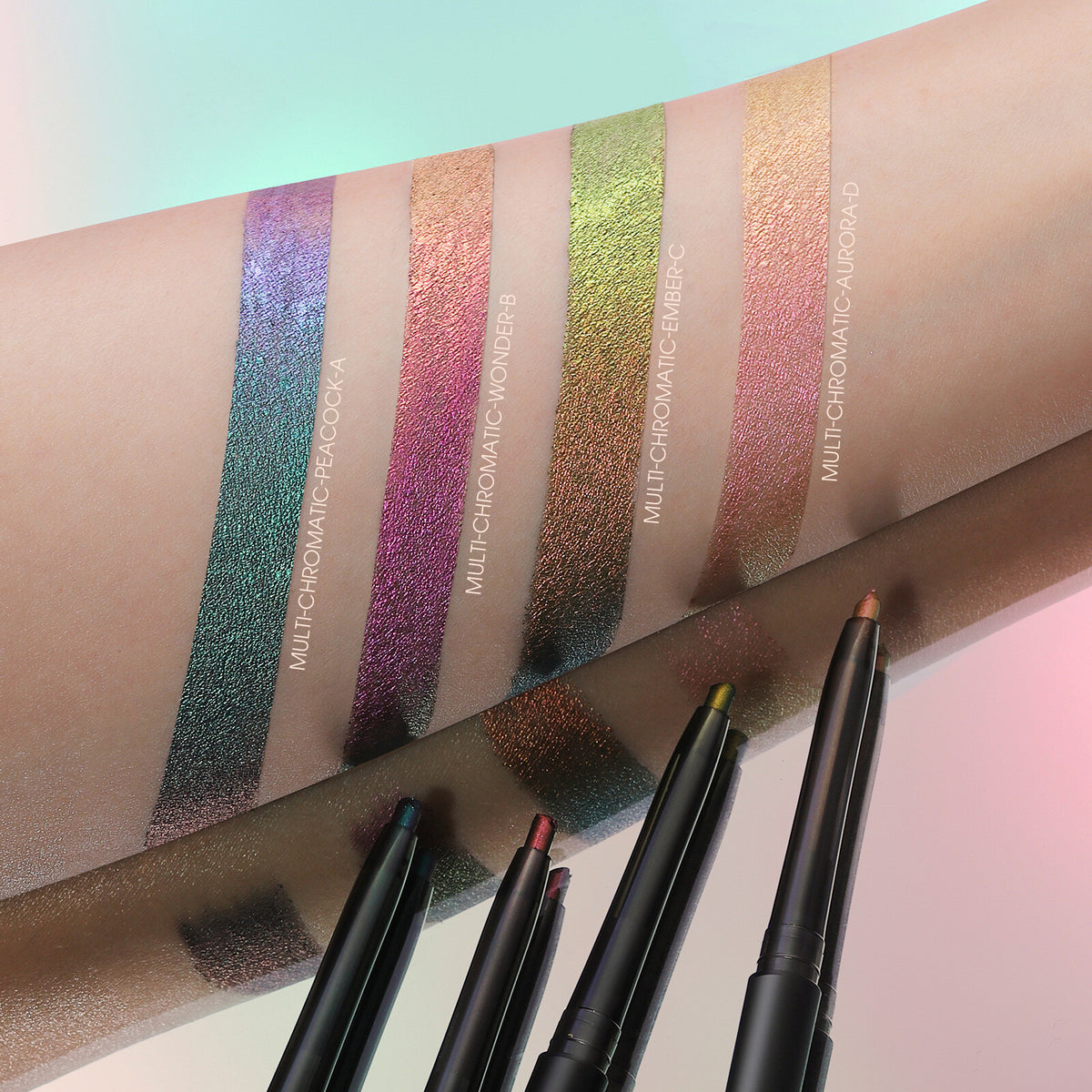 4Colors Chameleon Eyeliner Gel Pencil Waterproof Long Lasting Color Shifting Pen